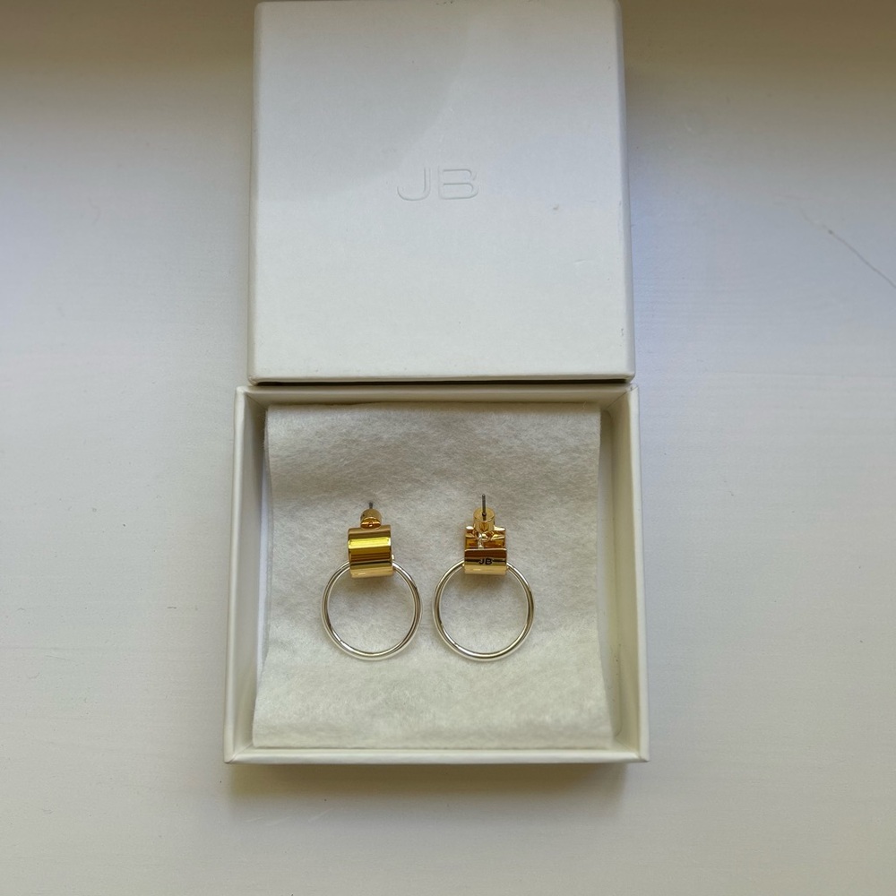 Jenny Bird “Faye” Gold and Silver Hoop Earrings